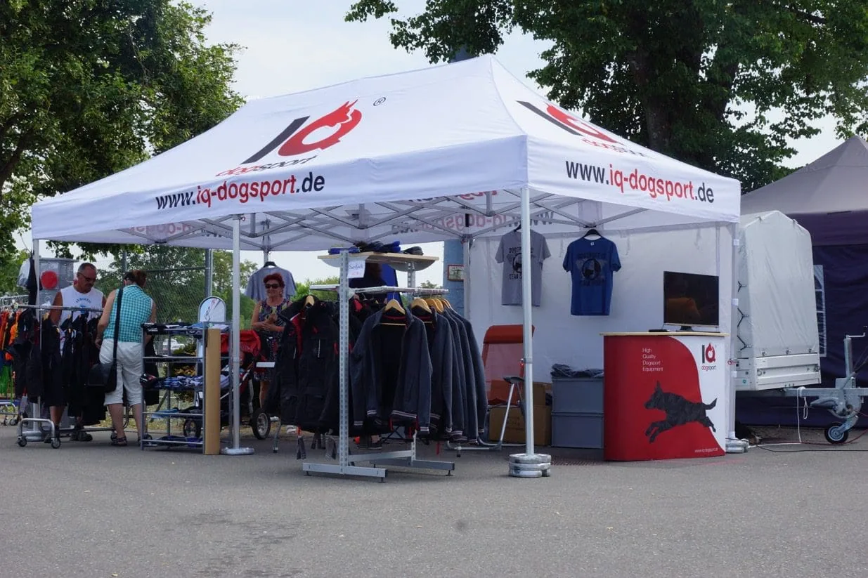 Branded Tapass shelter at an event